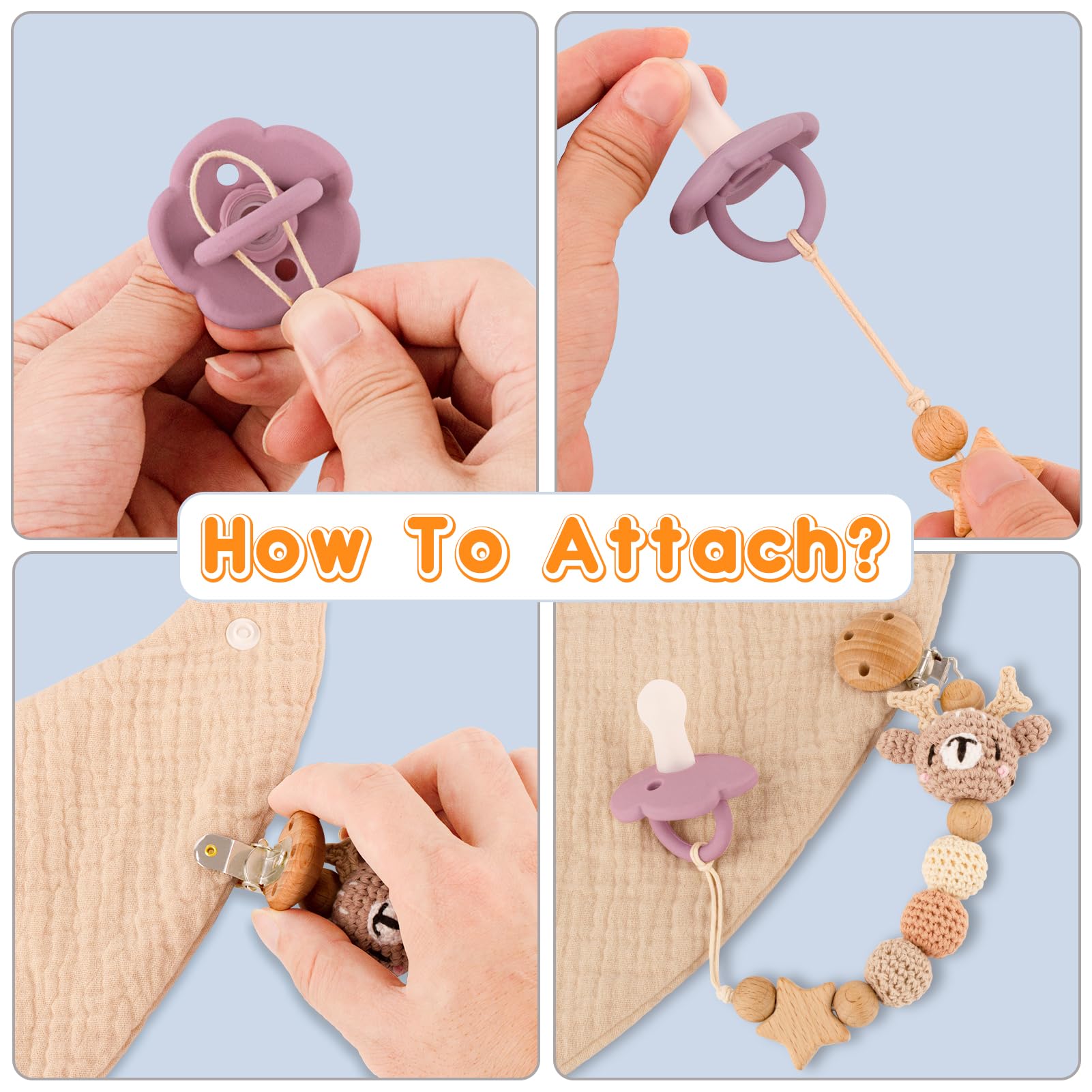 LSTRAGY pacifier clip-multipurpose-use fits strollers, car seats, and more