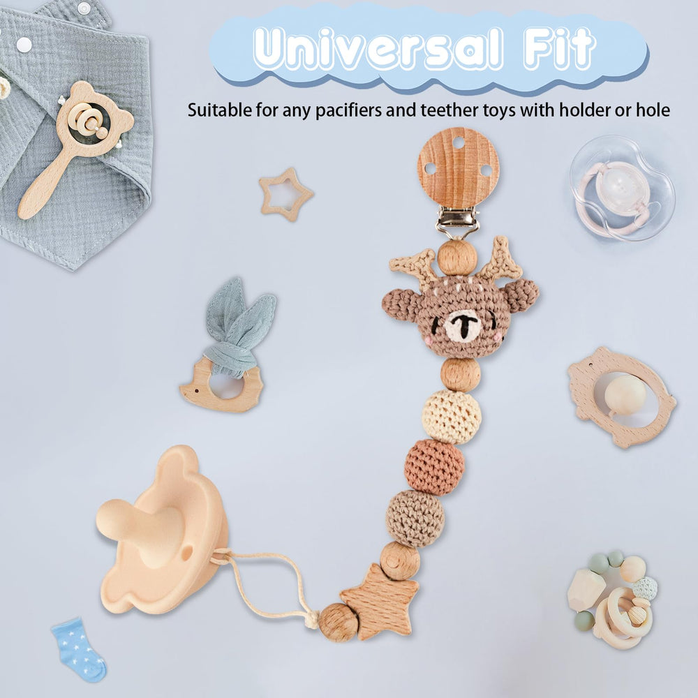 LSTRAGY pacifier clip-pacifier-and-teether-use enables multi-use with teethers and toys
