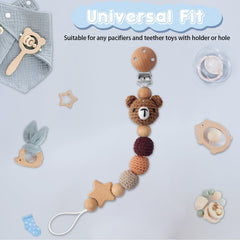 LSTRAGY pacifier clip teether-attachment ready to reach for handy teether