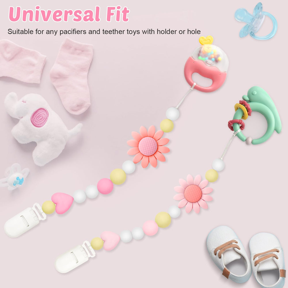 LSTRAGY clip compatible with most teethers and toys for mess-free playtime.