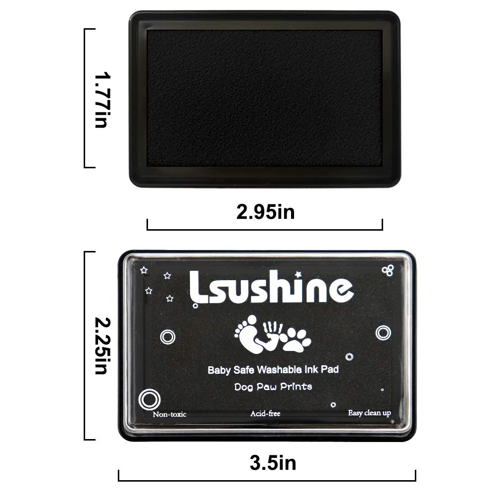 Lsushine baby handprint on paper shows a delightful, ready-to-frame keepsake.