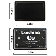Lsushine baby handprint on paper shows a delightful, ready-to-frame keepsake.