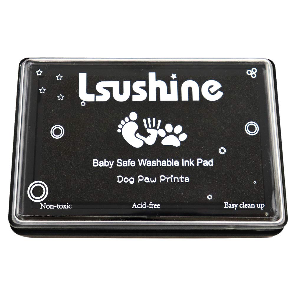 Lsushine ink pad for baby footprint captures tiny feet clearly for a lasting memory.