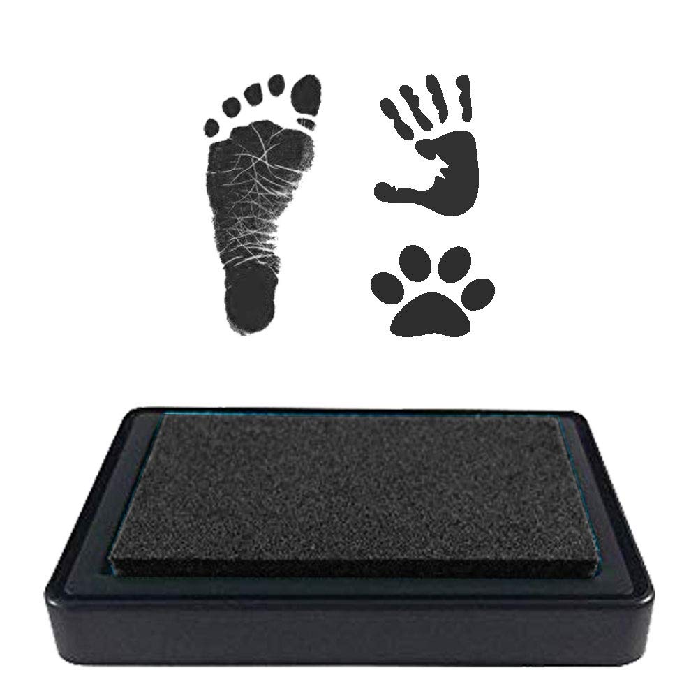 Lsushine ink pad for baby handprint showing smooth ink transfer for a precious keepsake.