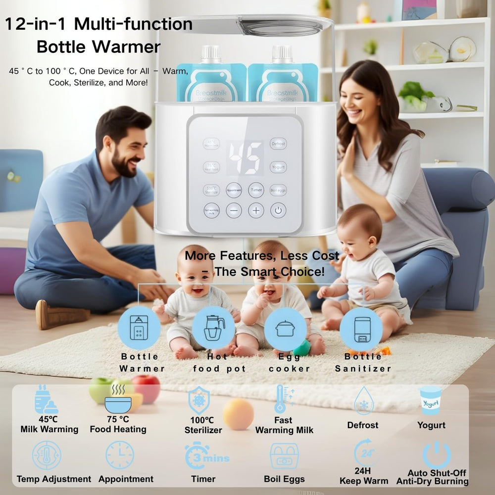 Lszy bottle warmer highlights 12-in-1 versatility for feeding and hygiene tasks