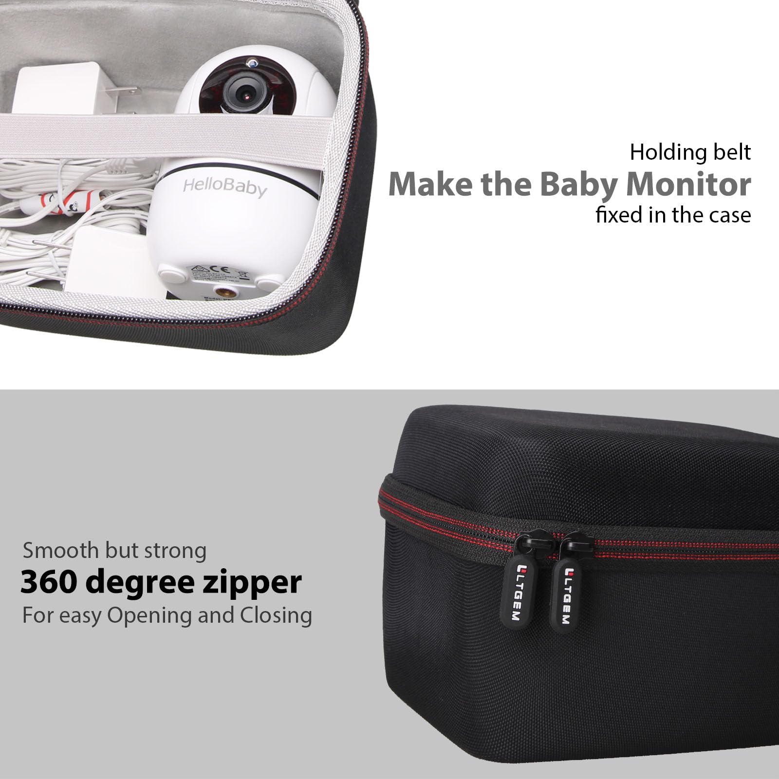 LTGEM 360-degree zipper offers smooth opening for quick access.
