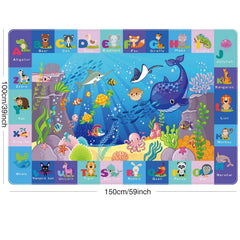 LTKOUGFAM abc letters play mat promotes learning through colorful animal cues