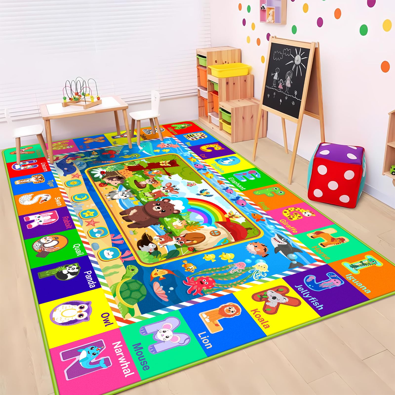 LTKOUGFAM baby play mat folded for compact storage and transport