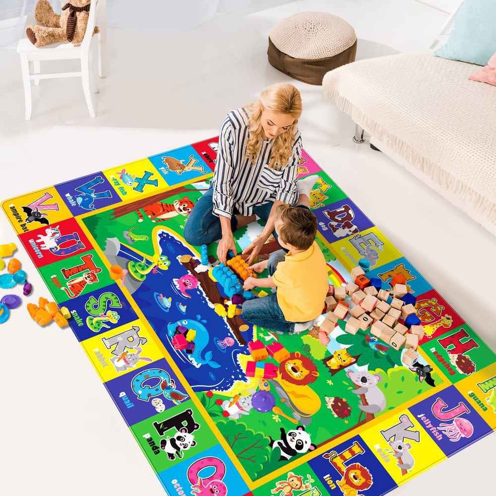 LTKOUGFAM large 78x59 inch play area covers ample floor space
