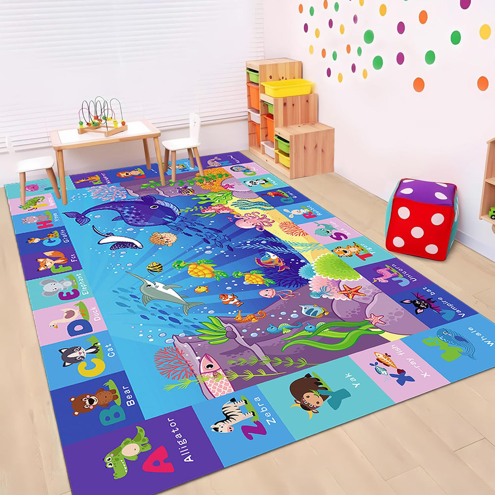 LTKOUGFAM non-slip backing helps keep baby safe on smooth floors