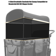 Luaatt cotton sunshade net black closeup highlights lightweight fabric and shade.