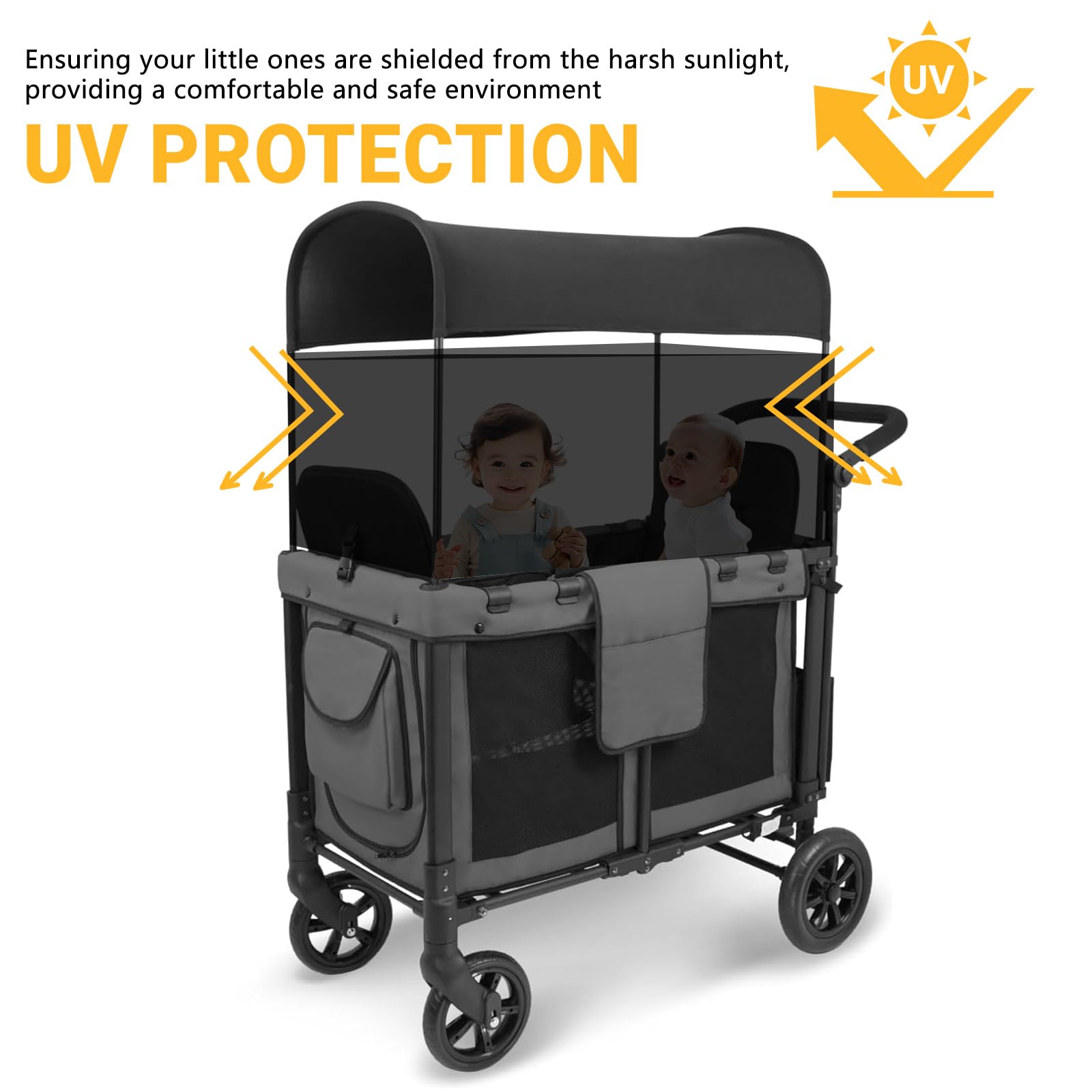 Luaatt lightweight sunshade net folded shows portability for travel and storage.