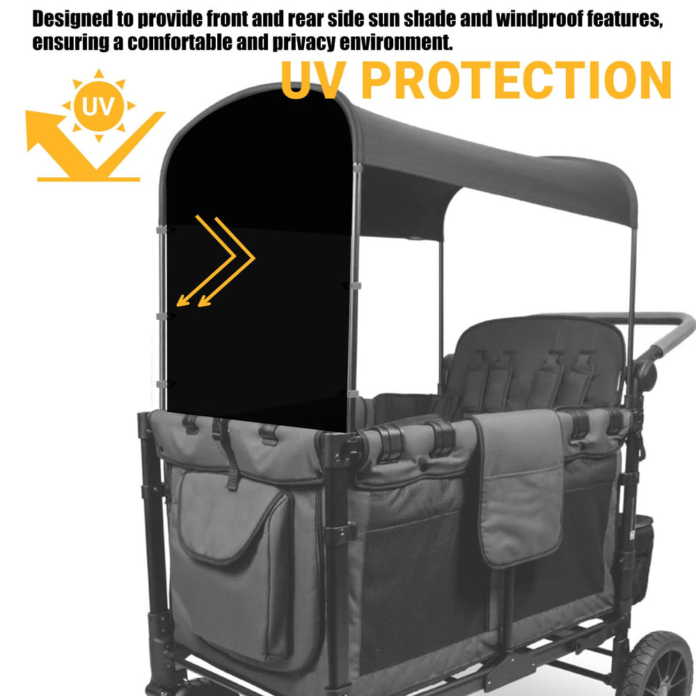 LUAATT side canopy rear shade on Wonderfold for private outdoor moments