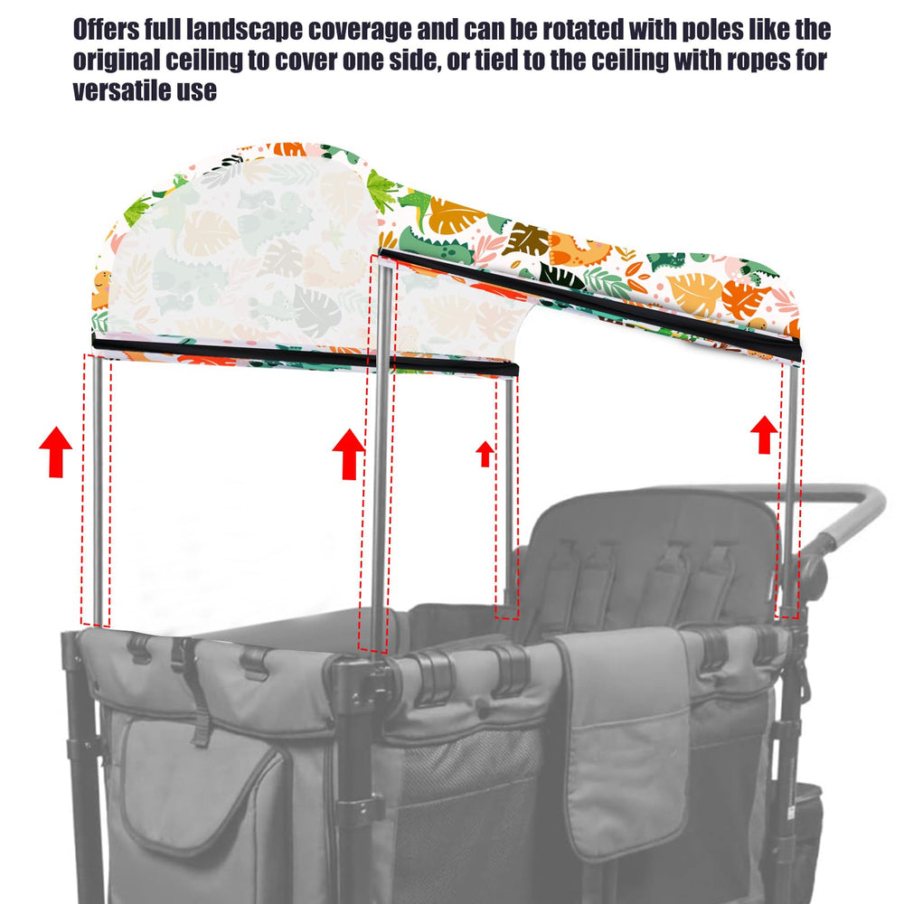 LUAATT canopy compatible with Wonderfold W2/W4 demonstrates easy-fit design.