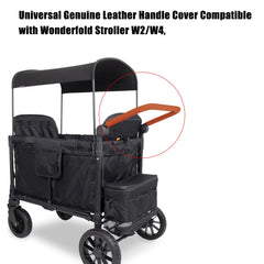 LUAATT leather handle cover on Wonderfold W4 for stylish, secure handling