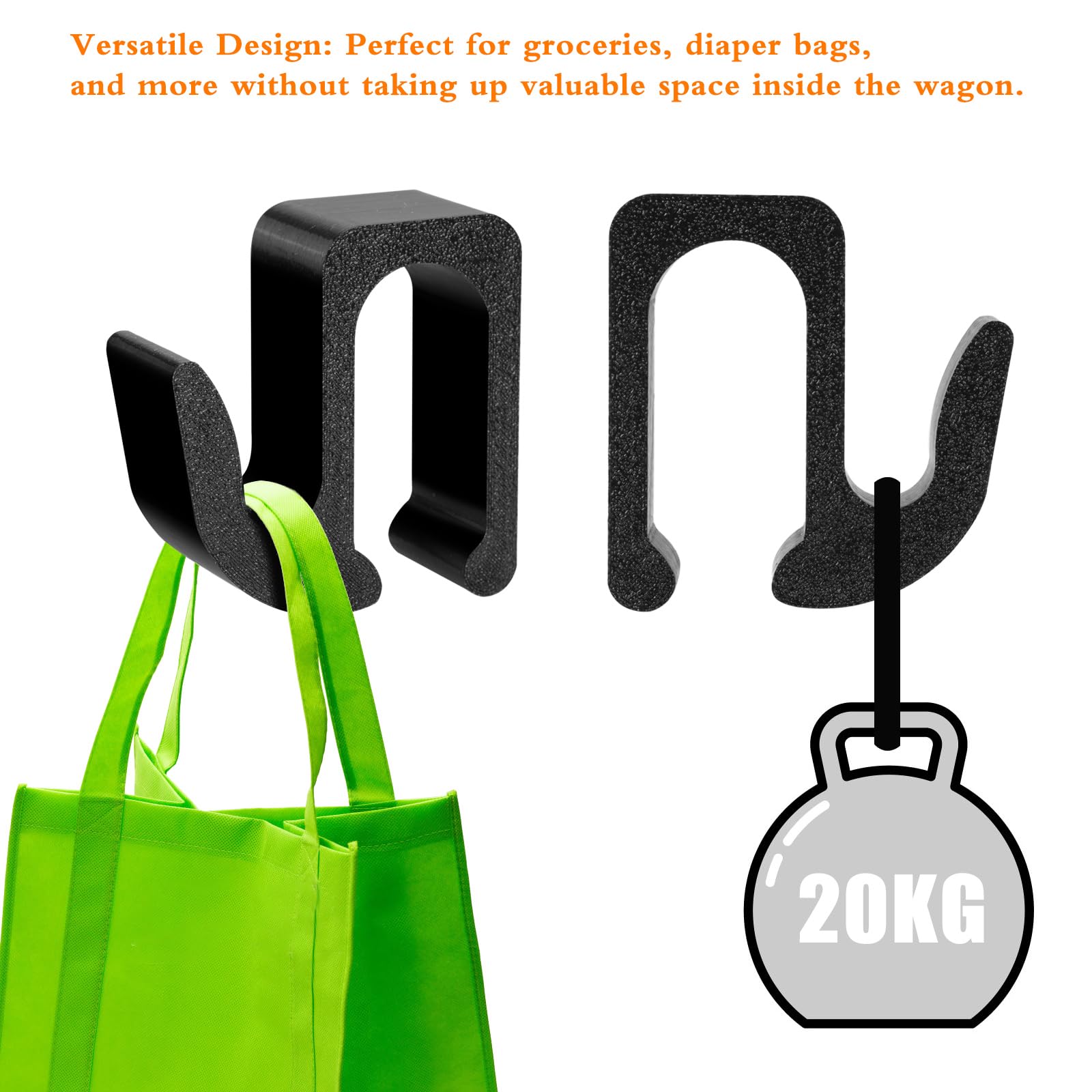 LUAATT Wonderfold W4 hook set secures diaper bags during travel