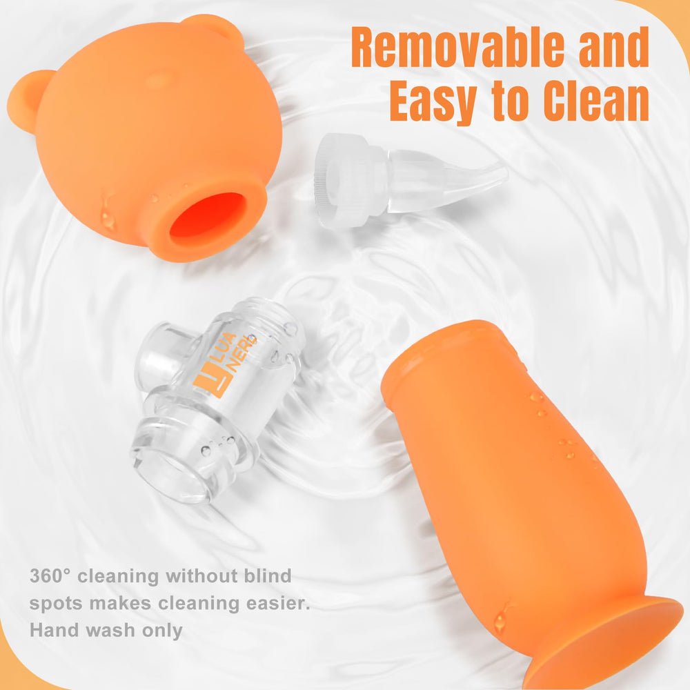 luanerl nasal aspirator includes nose tweezers for quick booger pickup