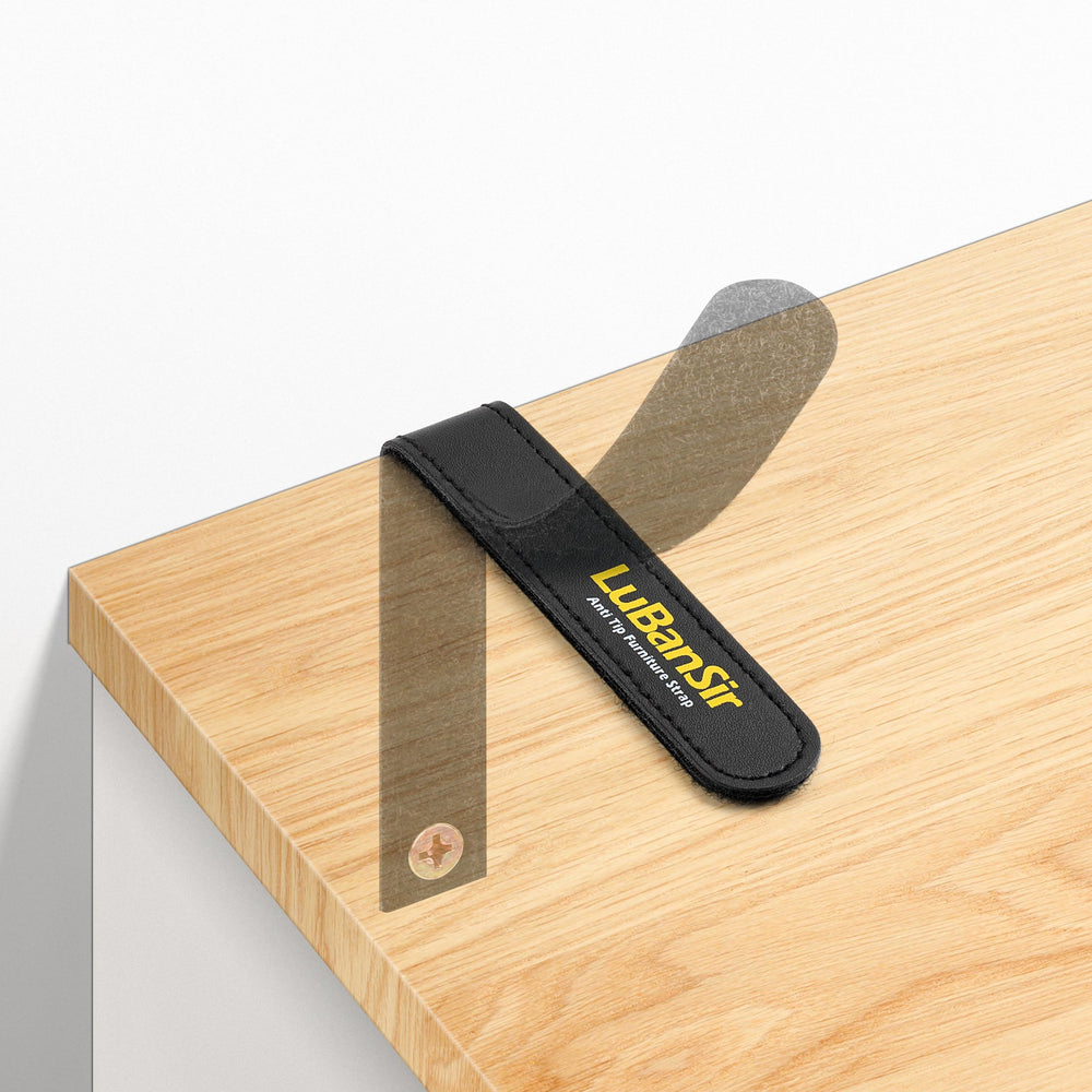 LuBanSir furniture anchors pack showing twelve straps for anti-tip safety.