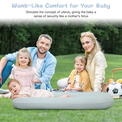 Lucakuins 3D polyfill filling provides cushioned support for curious babies.