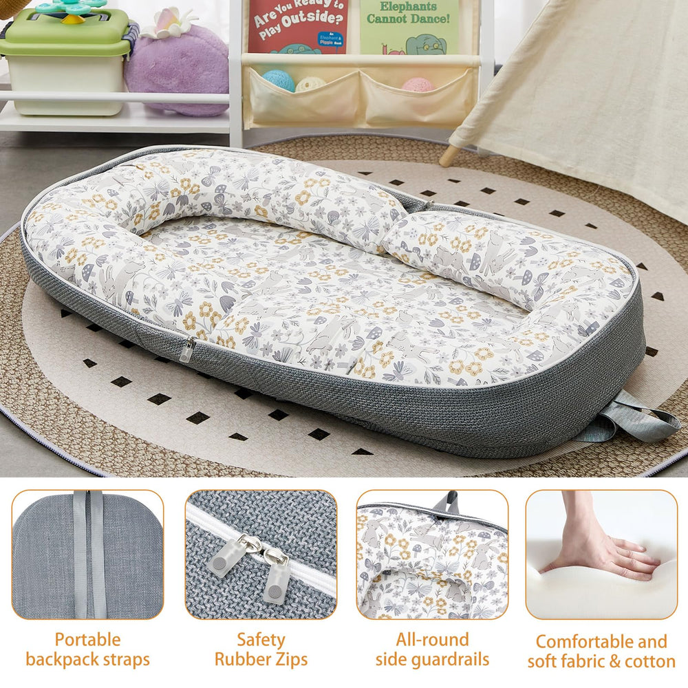 Lucakuins Baby Lounger in awake playtime use highlighting bonding moments