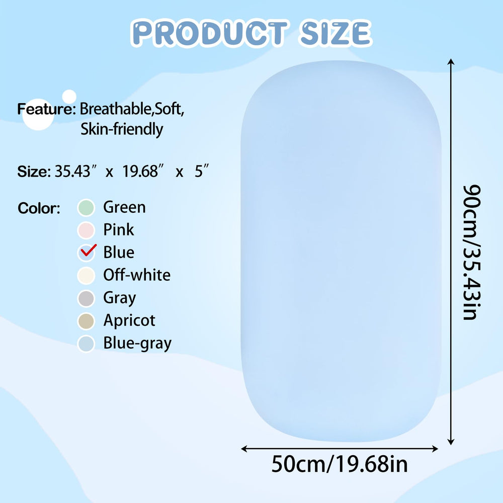 Lucakuins Baby Lounger blue size-growth feature highlighting space for growing baby