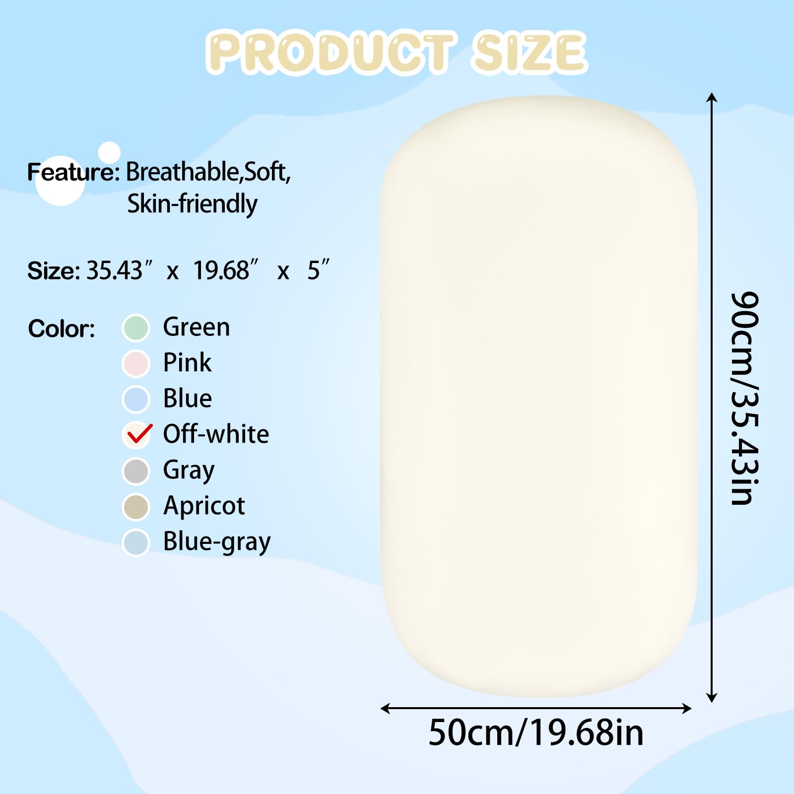 Lucakuins Baby Lounger breathable cotton fabric emphasizing gentle touch