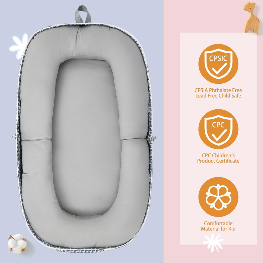 Lucakuins baby lounger converted to backpack for hands free travel