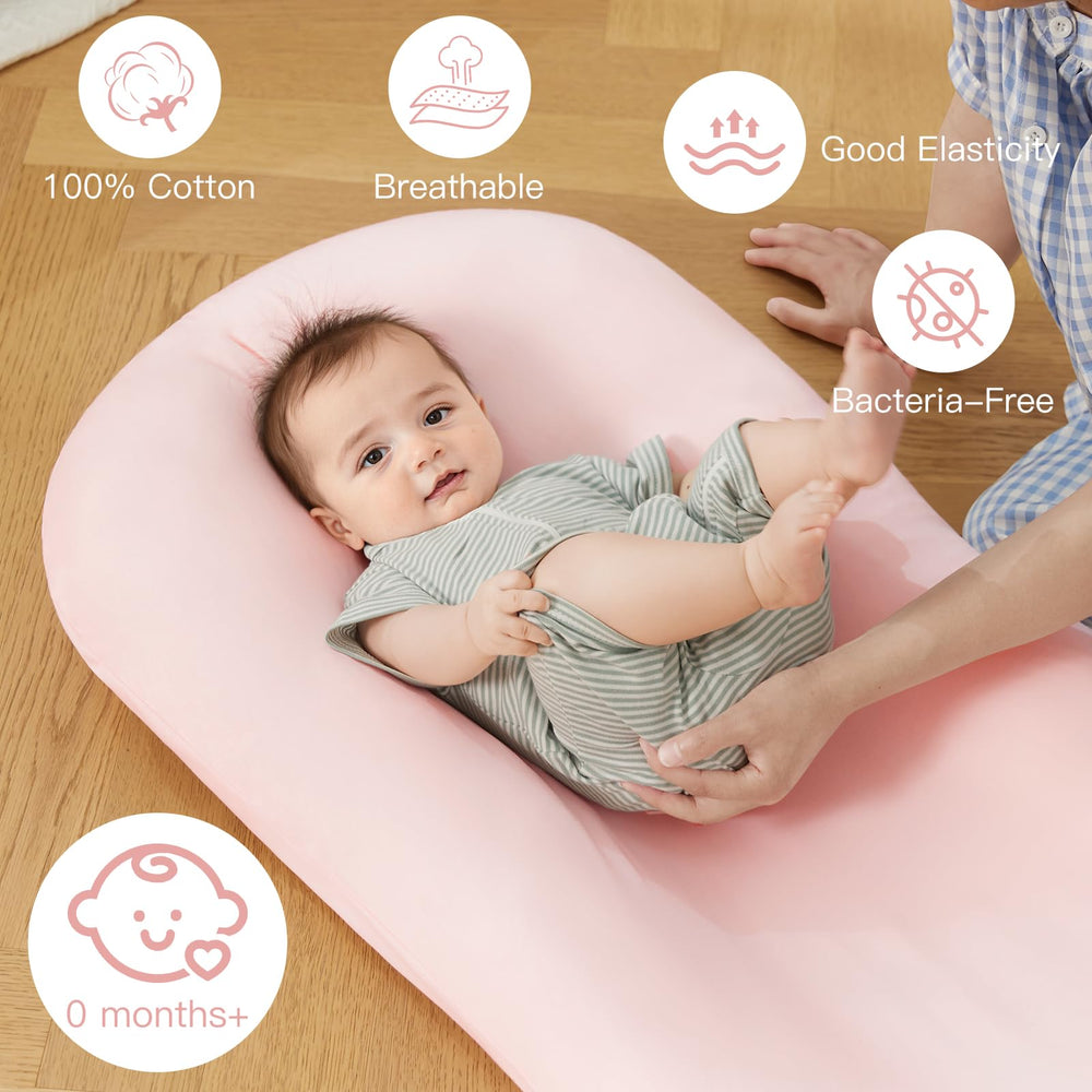 Lucakuins baby lounger 3D polyester filling offers cushioned support