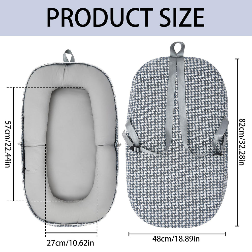 Lucakuins baby lounger features memory foam mat for cushioned comfort