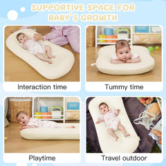 Lucakuins Baby Lounger in newborn use showing soft, breathable comfort