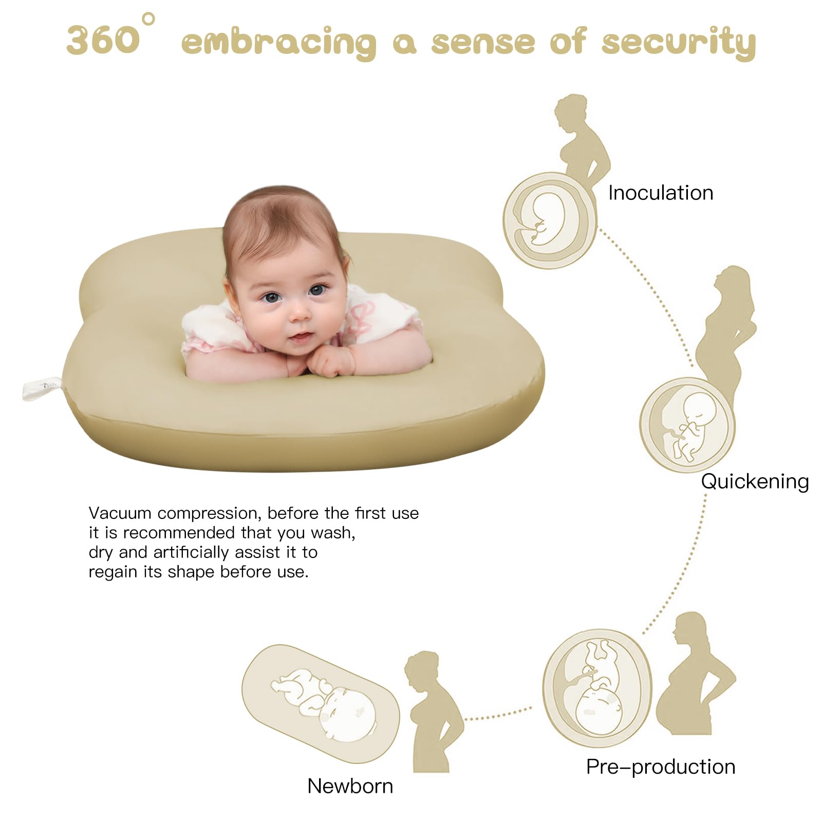 Lucakuins Apricot lounger is travel-friendly with vacuum packaging.