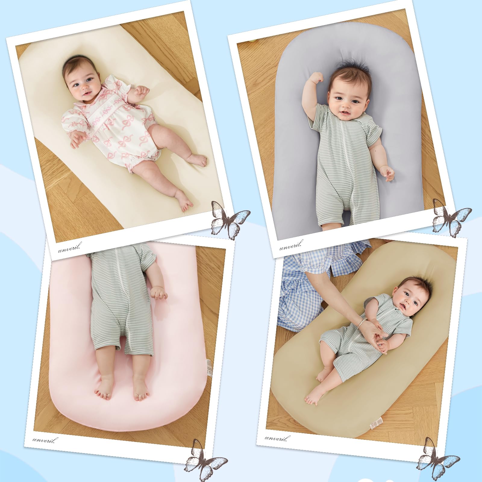 Lucakuins baby lounger portable design—carry-friendly for moves around the home.