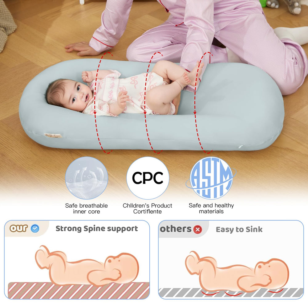 Lucakuins removable cover with zipper enables quick cleaning after spills.