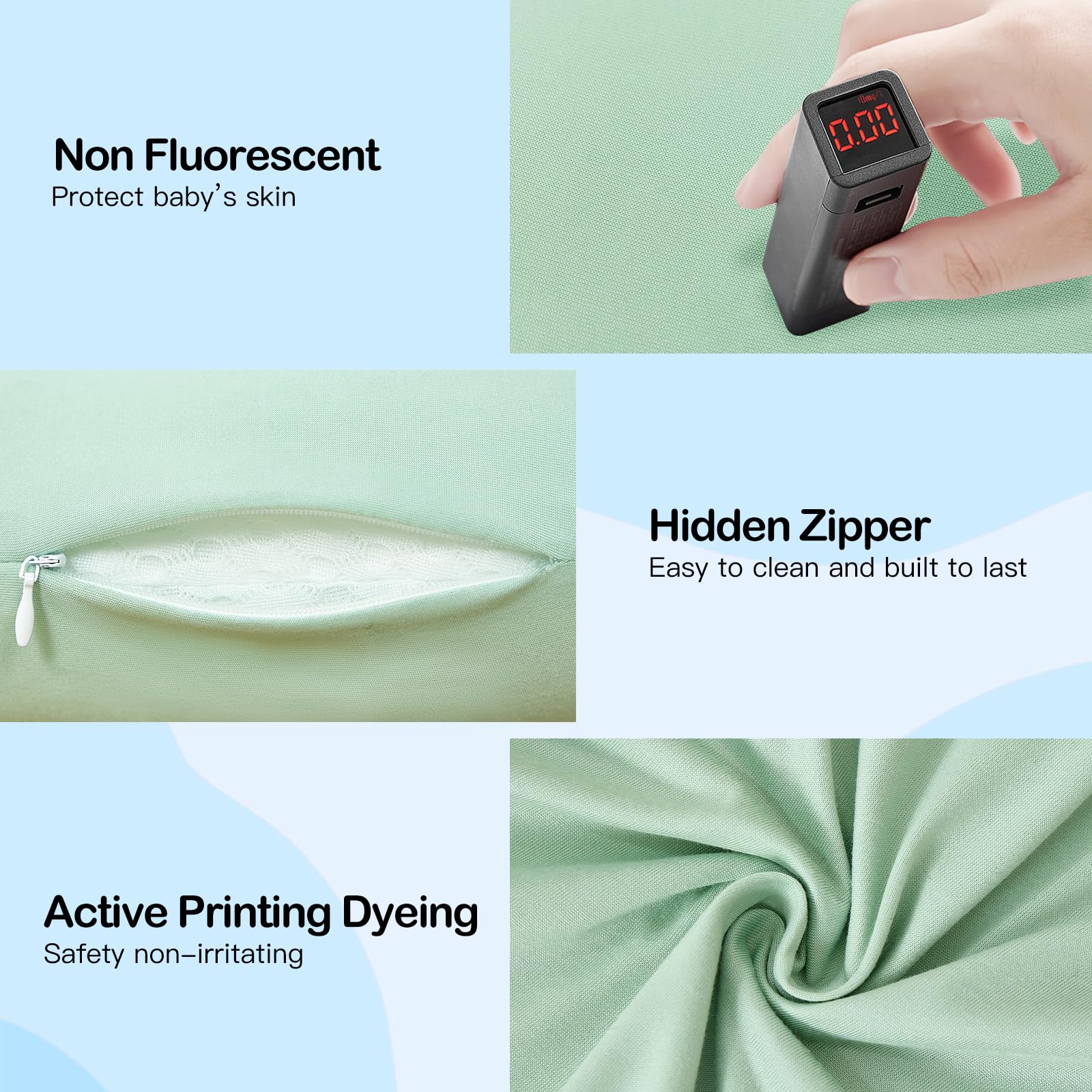 Lucakuins Baby Lounger vacuum-pack demonstrates travel-friendly packaging.
