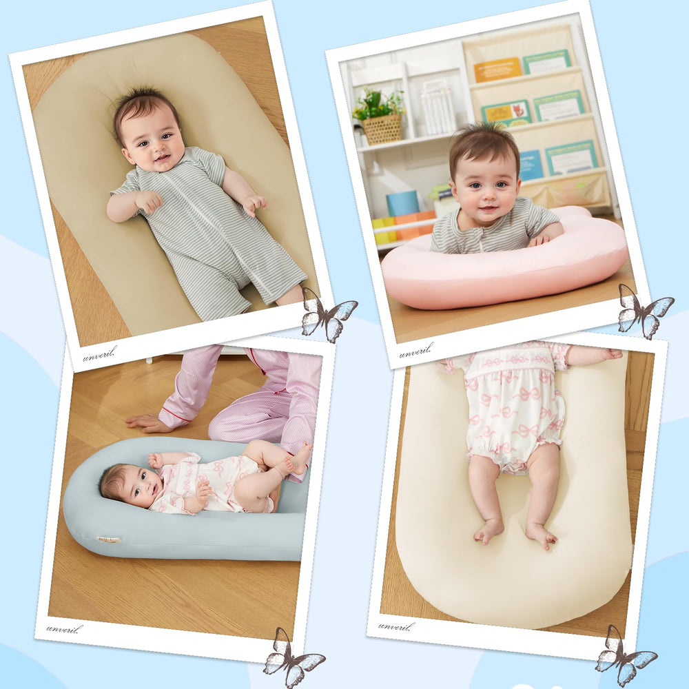 Lucakuins Baby Lounger in white showing clean nursery aesthetics