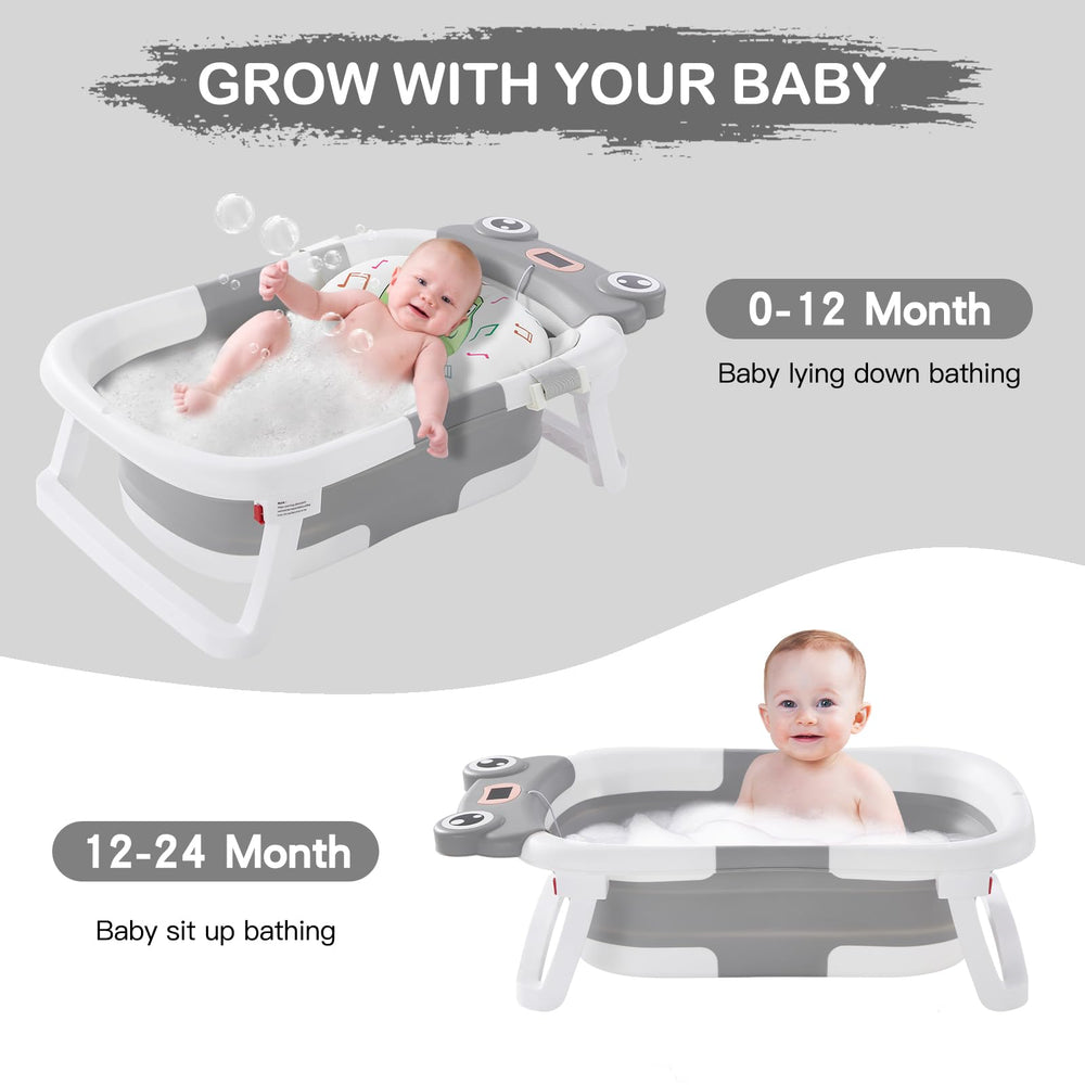 Lucakuins baby bath cushion close-up shows soft hypoallergenic support for newborn comfort.