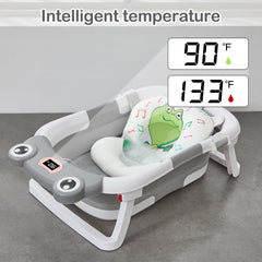 Lucakuins water thermometer display reveals real-time bath temperature for baby safety.