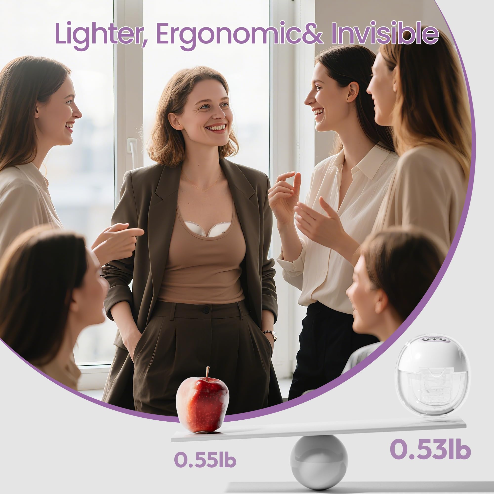 Lucina Baby 19/21mm inserts customize fit with gentle suction.