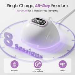 Lucina Baby quiet pumping under 45dB for peaceful sessions.