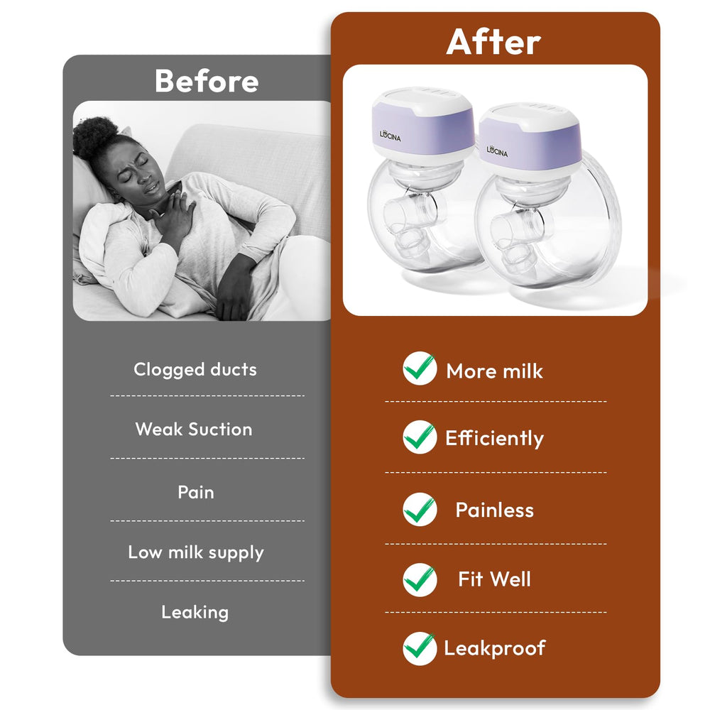 Lucina Baby low-noise motor keeps pumping quiet for nap times