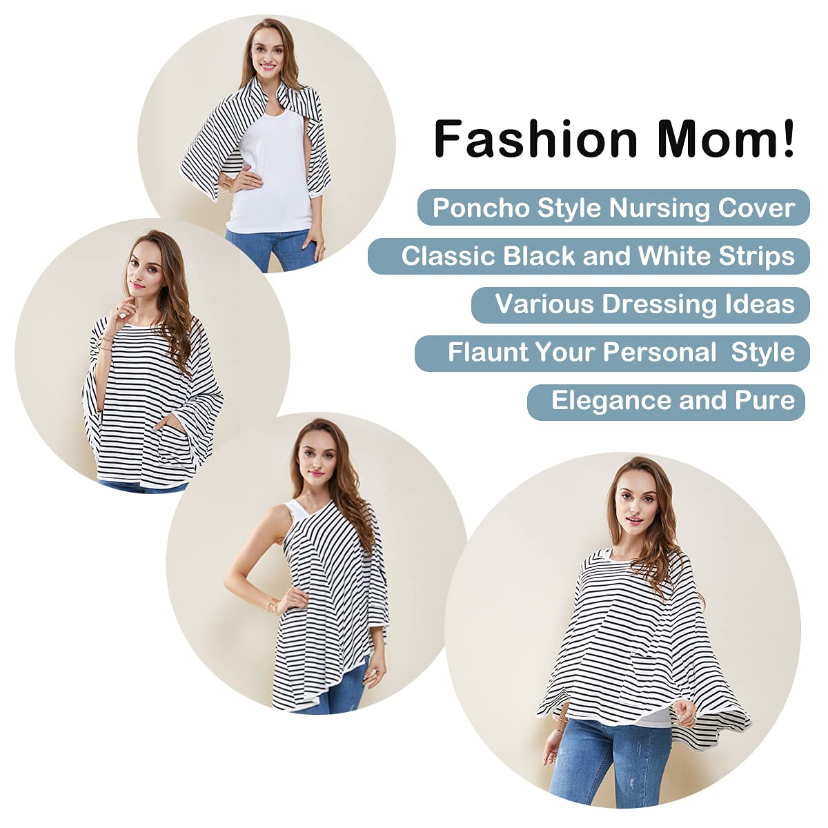 Lucine infinity scarf nursing cover doubles as a stylish cover and blanket.