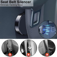 LUCKLYJONE seatbelt silencer magnet closeup shows premium magnets