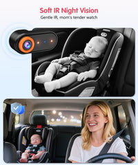 LUCKVIEW BM2 PRO 5-2-inch HD display delivers clear baby visuals while you drive.