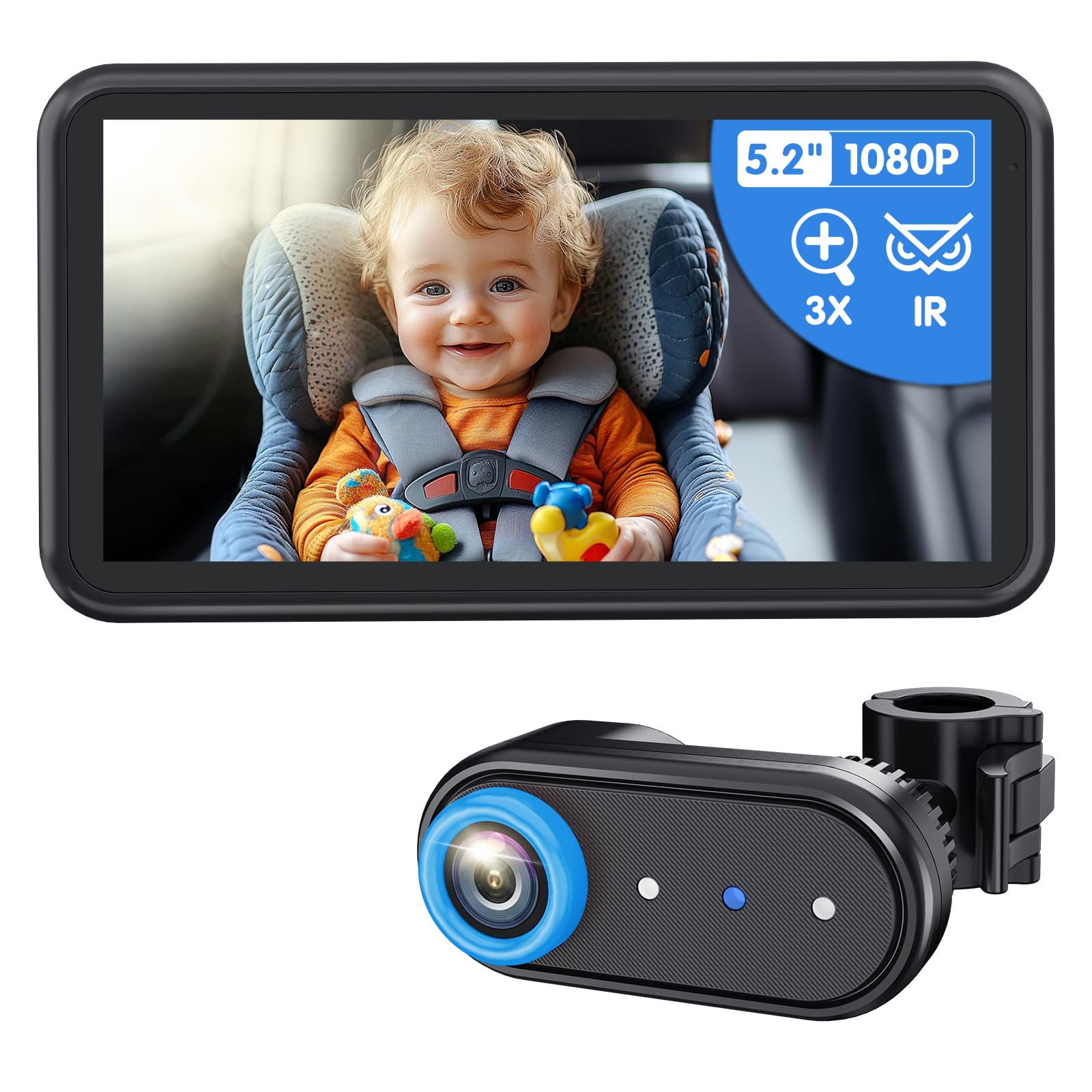 LUCKVIEW BM2A front-view camera with dash-mount for quick on-road monitoring