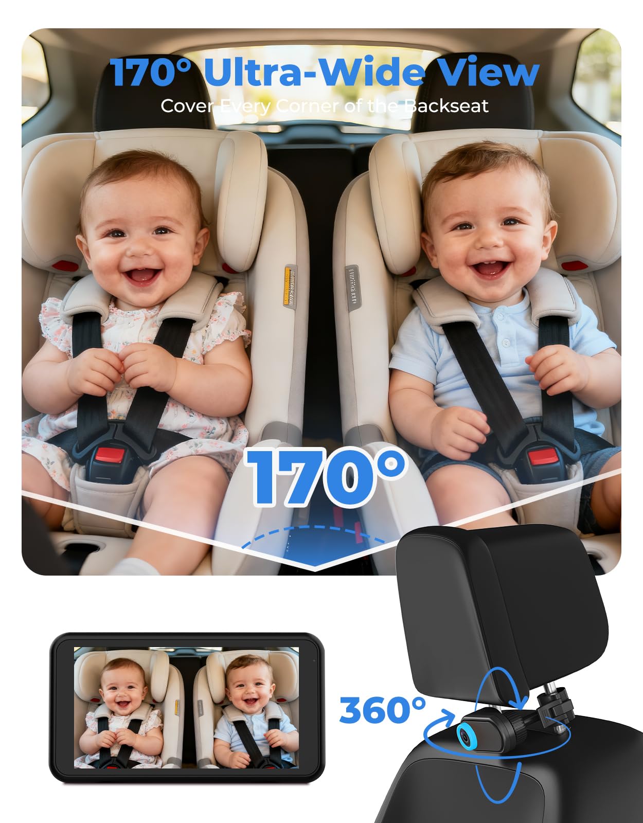 LUCKVIEW BM2A 5.2-inch display provides crisp dashboard viewing
