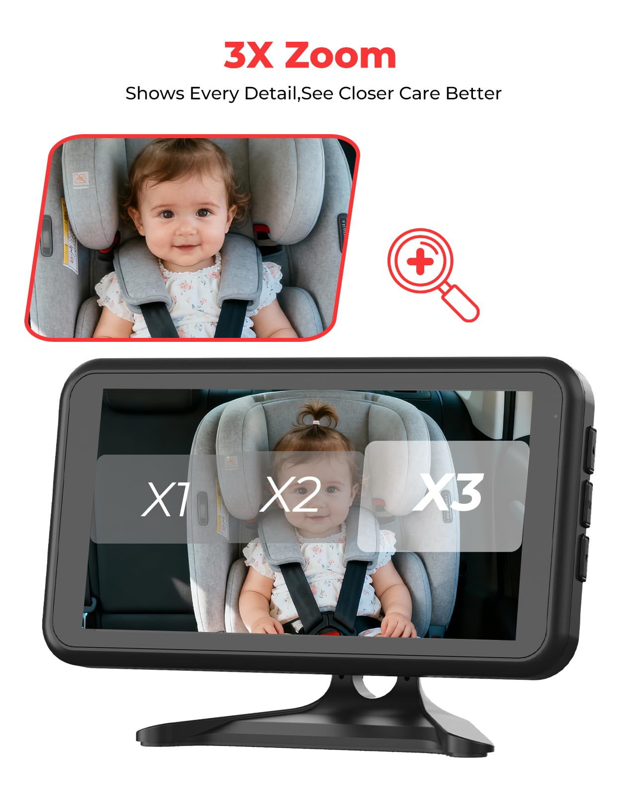 Luckview BM2A IR night vision provides clear low-light rear view