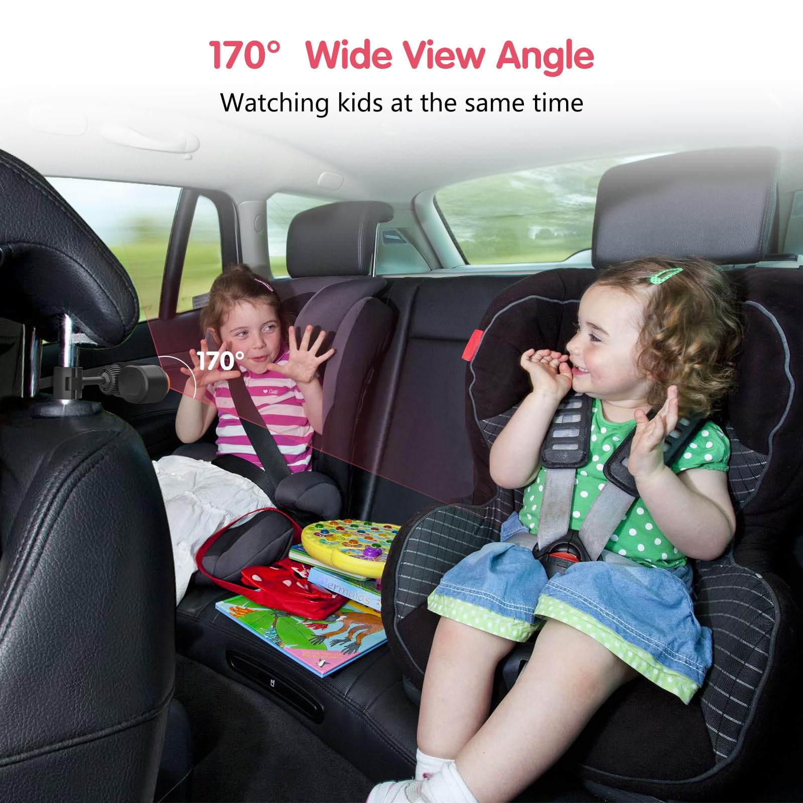 LUCKVIEW BM3 easy-install headrest mount enables quick and tool-free setup.