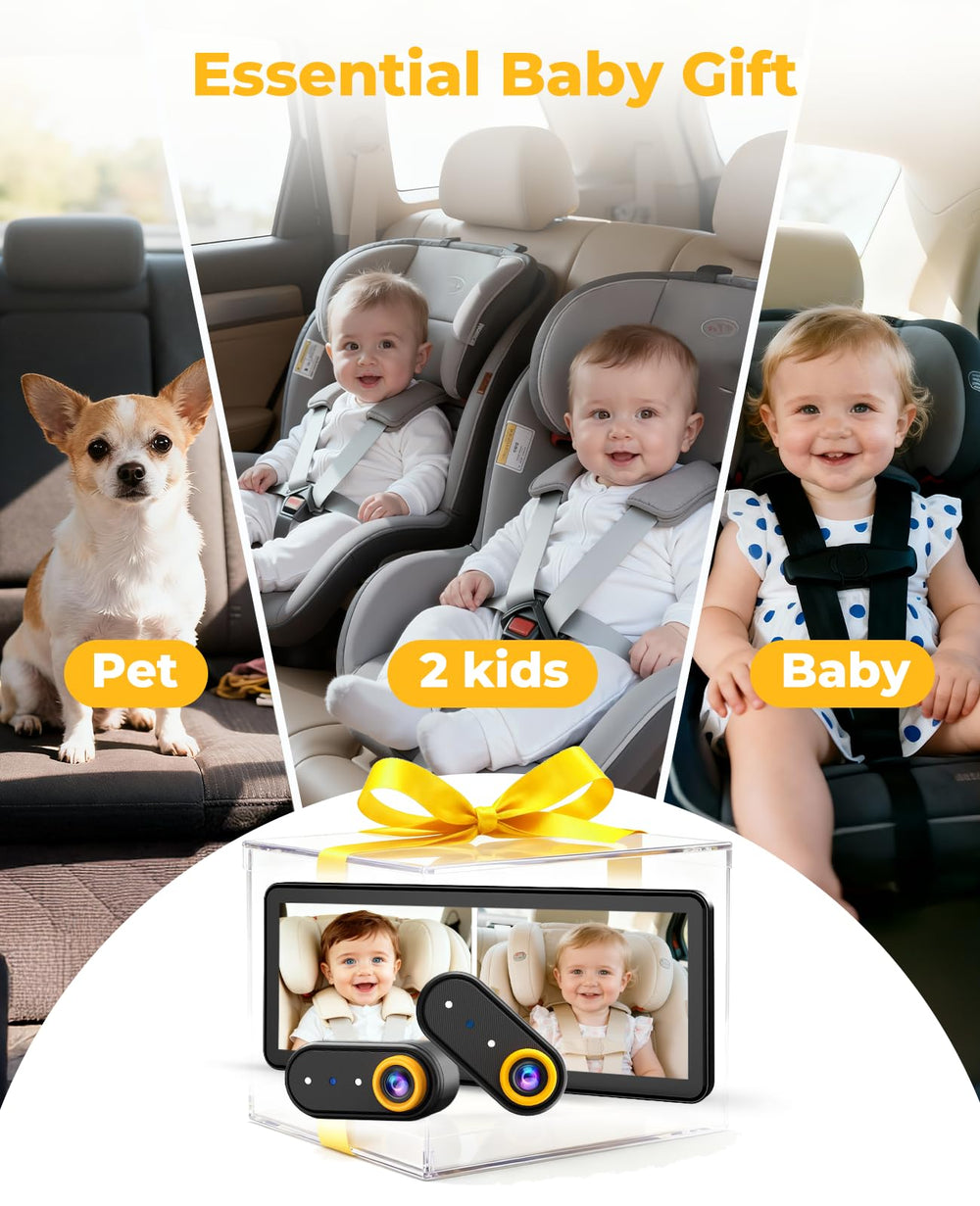 LUCKVIEW BM5 PRO backseat monitor enhances travel safety for babies and pets.