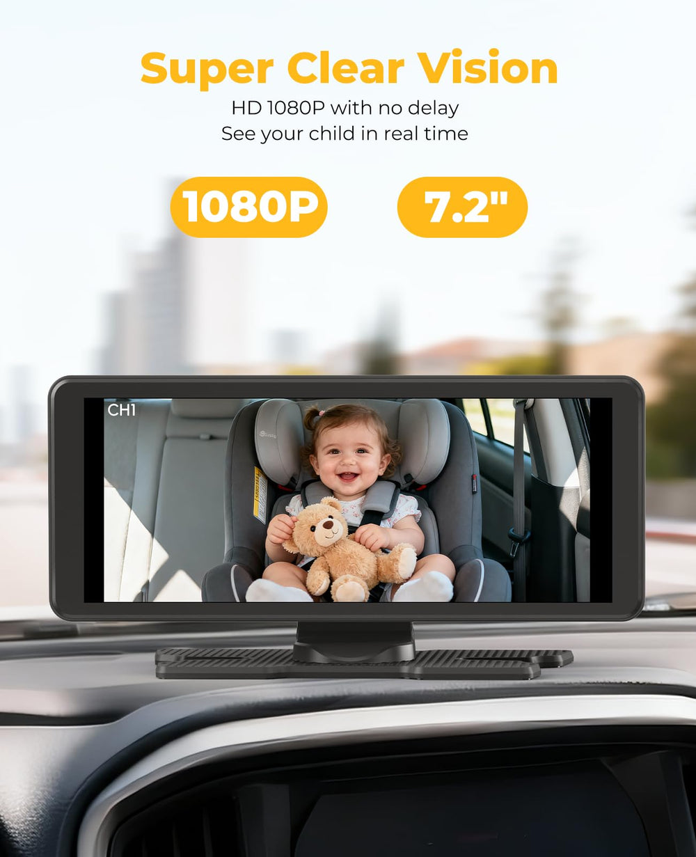 LUCKVIEW BM5 PRO wide-angle cameras cover rear seats reducing blind spots.