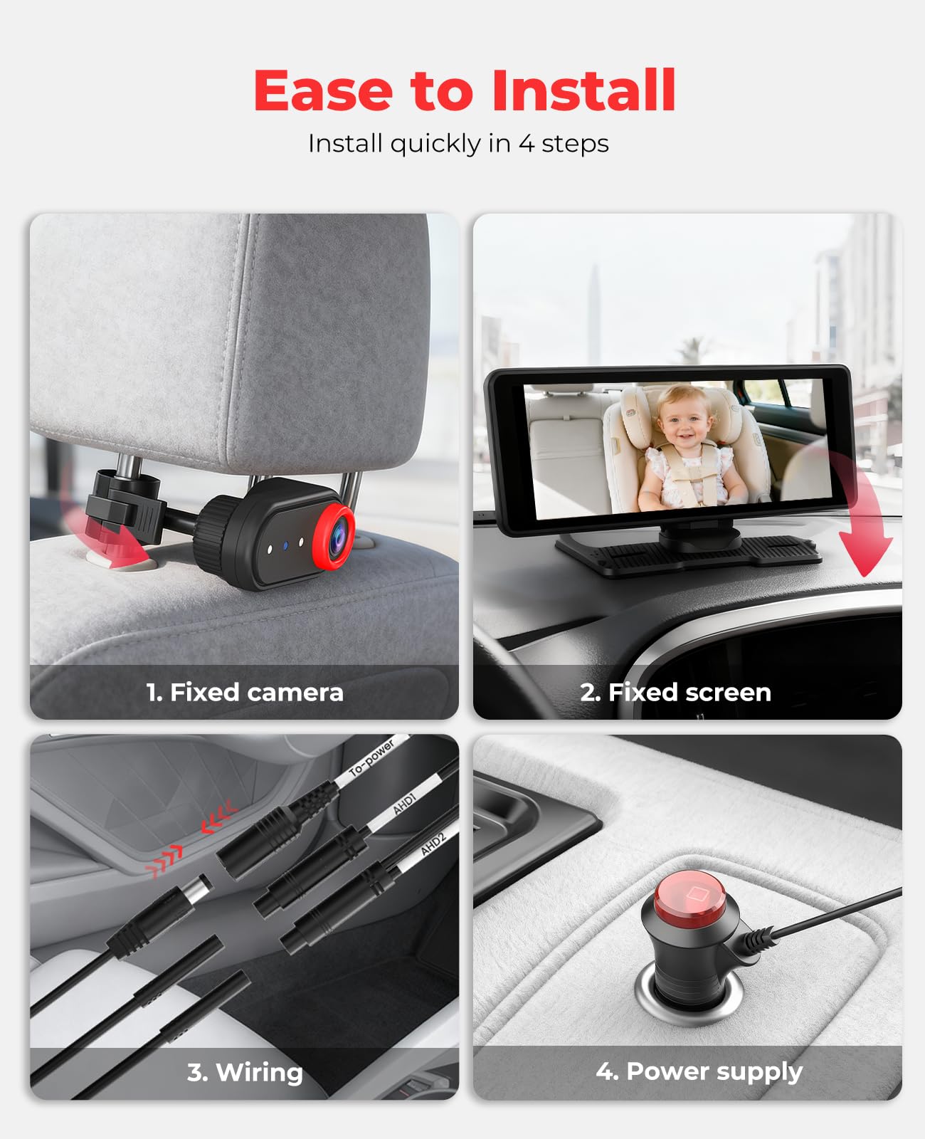 LUCKVIEW BM5PRO adjustable brightness improves visibility in day and night driving.